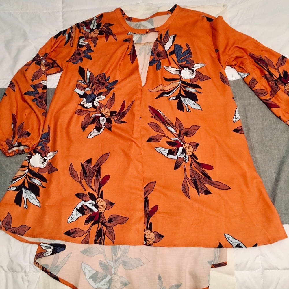 Orange tunic dress